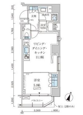 パークアクシス赤坂見附 401 間取り図