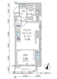 パークアクシス赤坂見附 1101 間取り図
