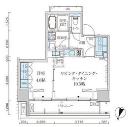 パークアクシス赤坂見附 207 間取り図