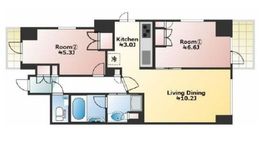 オープンレジデンシア六本木美術館前 2階 間取り図