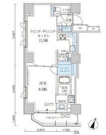 パークアクシス赤坂見附 205 間取り図