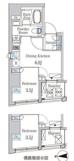 ザ・ライオンズフォーシア八丁堀 601 間取り図