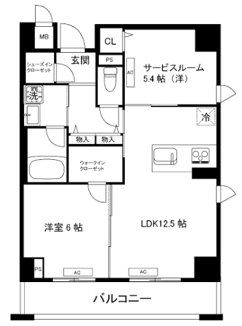 ガーデンヒルズ柿ノ木坂 301 間取り図