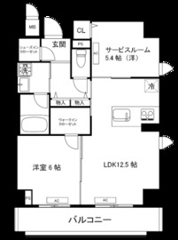 ガーデンヒルズ柿ノ木坂 401 間取り図