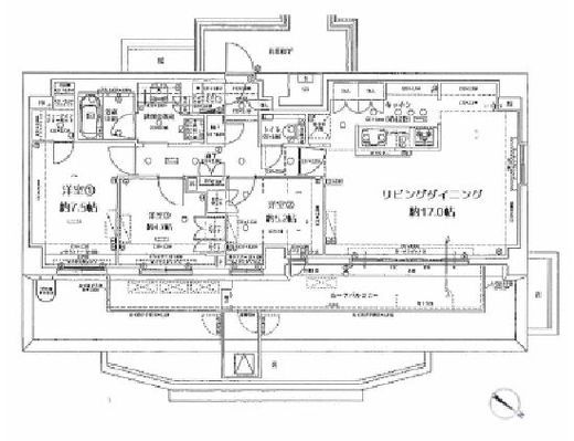 クラッシィハウス谷中道灌山 5階 間取り図