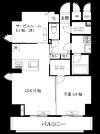 ガーデンヒルズ柿ノ木坂 103 間取り図