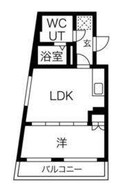 kinomori代々木上原 (キノモリ代々木上原) 401 間取り図