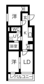 kinomori代々木上原 (キノモリ代々木上原) 404 間取り図