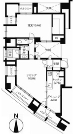 ルネパルティーレ汐留 11階 間取り図