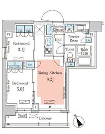 パークアクシス日本橋茅場町ステーションゲート 1101 間取り図