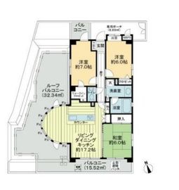 ライオンズステージ渋谷松見坂 5階 間取り図