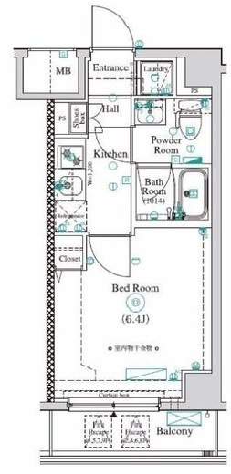 AZEST横濱関内 6階 間取り図