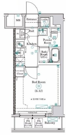 AZEST横濱関内 7階 間取り図