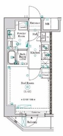 AZEST横濱関内 5階 間取り図