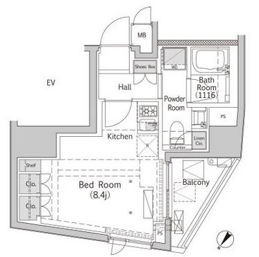 NJKマーキス表参道 401 間取り図