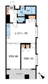 フィオーレ月島 504 間取り図