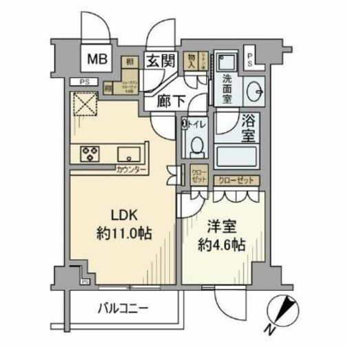 ザ・グランツ代々木参宮橋 2階 間取り図