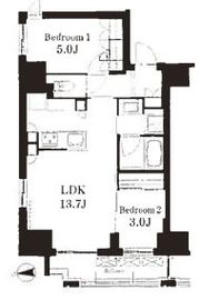 フレンシア御徒町 1201 間取り図