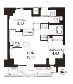 フレンシア御徒町 1302 間取り図