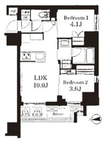 フレンシア御徒町 804 間取り図