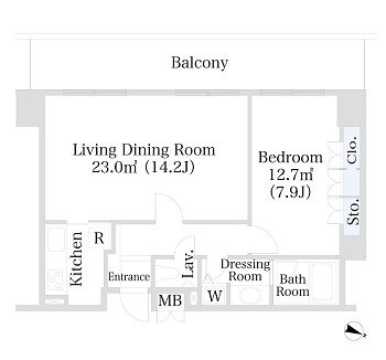 千代田ファーストハイツ 1720 間取り図