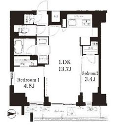 フレンシア御徒町 1303 間取り図