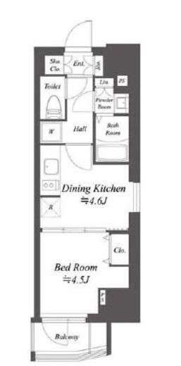 ブランシエスタ北品川 905 間取り図
