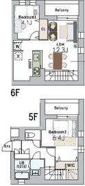 グランデュオ中野5 (GranDuo Nakano5) 503 間取り図