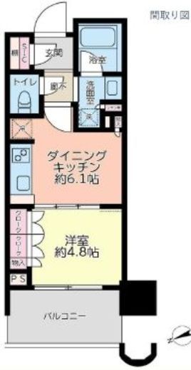 パークタワー勝どきミッド/サウス 13階 間取り図