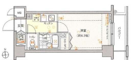 ラ・ピアッツァ麻布十番 3階 間取り図