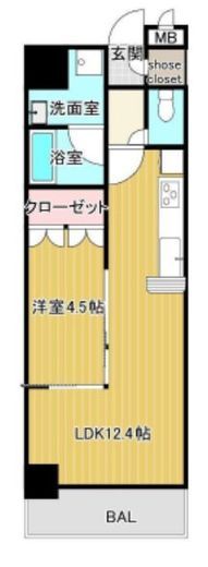 プレシエ横浜石川町 10階 間取り図