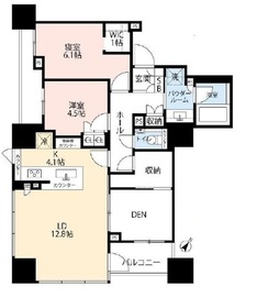パークタワー高輪 8階 間取り図