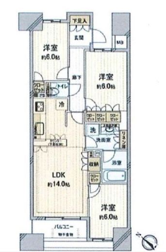 パークホームズ新小岩ステーションサイドレジデンス 10階 間取り図