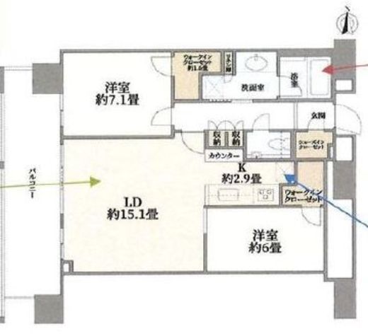 スカイズタワー＆ガーデン 39階 間取り図
