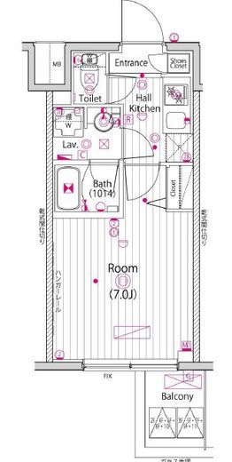 ガーラ・クレスタ横濱関内 5階 間取り図