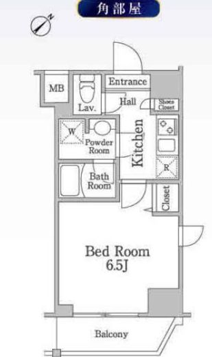 ガーラ・クレスタ横濱関内 3階 間取り図