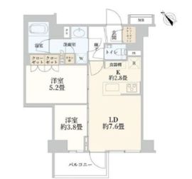 オープンレジデンシア代々木参宮橋 2階 間取り図
