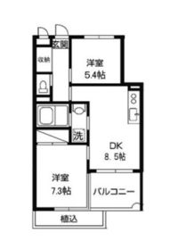 コスモプレイス赤羽2 102 間取り図