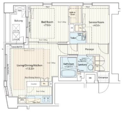 ドゥーエ横濱桜木町 104 間取り図