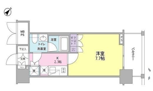 常盤レジデンシア荻窪 404 間取り図