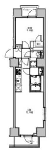 S-RESIDENCE押上south (エスレジデンス押上サウス) 201 間取り図
