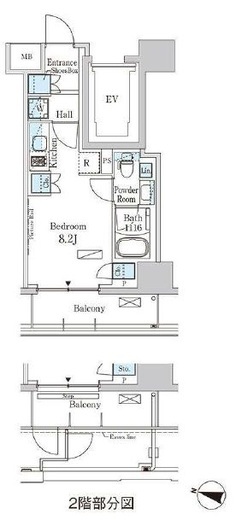 パークアクシス横濱高島町 202 間取り図