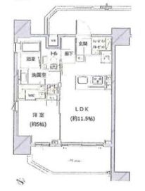 シティインデックス神田 8階 間取り図