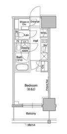 ブリリアンクラス高円寺 1306 間取り図