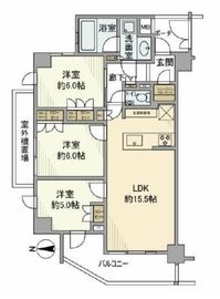 オープンレジデンシア千駄木 2階 間取り図