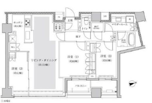南青山マスターズハウス 4階 間取り図