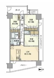 レジデンシャルスクエア 9階 間取り図