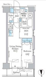 パークアクシス新宿百人町 347 間取り図