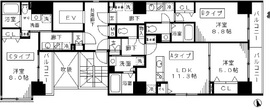 ラフィーネ日本橋 701 間取り図