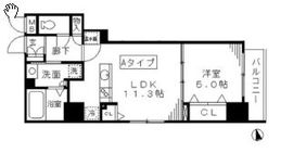 ラフィーネ日本橋 801 間取り図